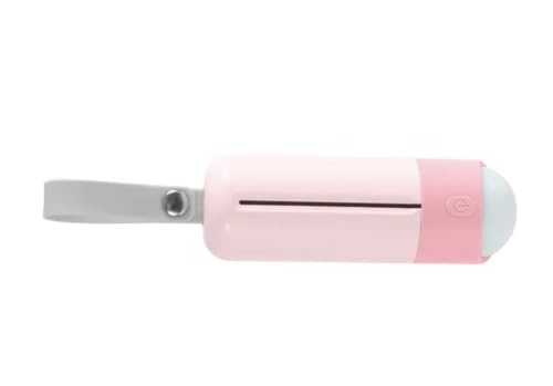 Image of Generic OPES PETS Poop Bags Dispenser with Flashlight, 1 x Dispenser and 15 x Bags, Rechargeable Flashlight, Unscented and Compostable bags., Pink