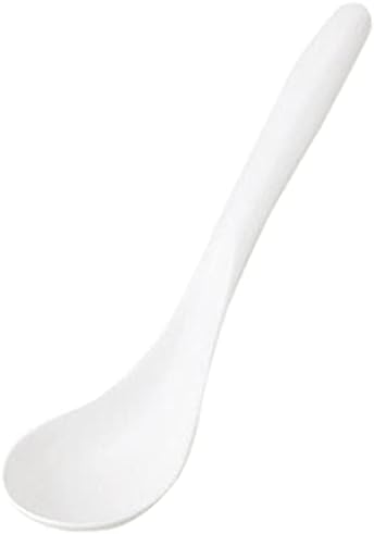 せともの本舗 Set of 10, White C-Shaped Forenge, 1.9 x 7.2 inches (4.8 x 18.3 cm), 1.6 oz (45 g), Renge, Ramen Shop, Chinese Tableware, Asian Cuisine, Restaurant, Commercial Use