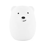 Lumipets Junior Bear Night Light, Soft Silicone Material, 8 Soothing Colors, Cordless, Easy Control, Portable