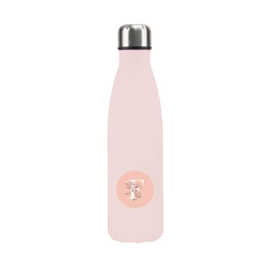 Eco Friendly 500ml Insulated Water Bottle – Double Wall Stainless Steel Water Bottle for Hot and Cold Drinks – Leakproof Travel Water Bottle – BPA-Free Sweat-Proof Thermal Bottle – Light Pastel Pink