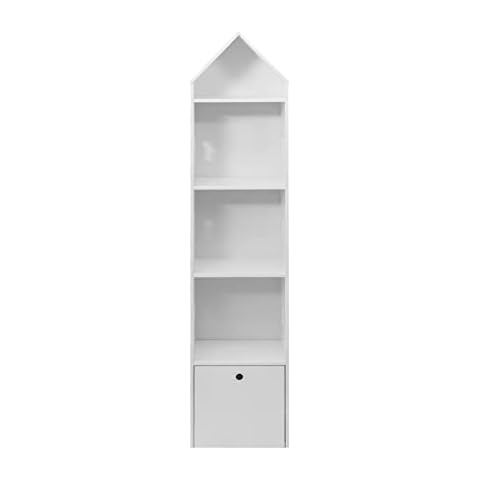 Rebecca Mobili Librería Infantil, estantería para Juguetes, Madera Blanca MDF Cover