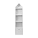 Rebecca Mobili Libreria Cameretta, Scaffale Portagiochi, Legno Mdf Bianco, 1 Cassetto 4 Ripiani Organizzazione Giochi Libri Bambini Bambine - Misure HxLxP: 154 x 35 x 30 cm - Art. RE6731