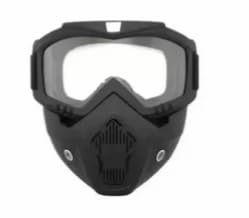 Tactical Face Mask with Goggles, Black, Protective Gear for Outdoor Sports
