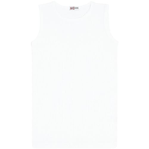 T-shirts débardeurs filles mode été vêtements coton côtelé 2-13 ans