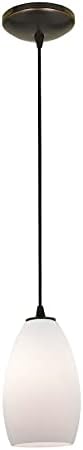 Access Lighting Champagne Oil Rubbed Bronze 1-Light Indoor Pendant (28012-4C-ORB/OPL)