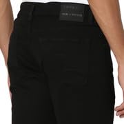 Image of Spykar Men Black Cotton Slim Fit Narrow Length Clean Look Low Rise Stretchable Jeans (Skinny)