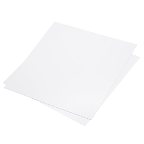 Image of MECCANIXITY White ABS Plastic Sheet 8 x 8 x 0.04 Inch for Building Model, DIY Crafts, Panel, Pack of 2 Pcs