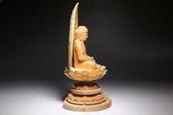 仏教美術　桧彫刻　釈迦如来座像　仏像　蓮華台　C　8870 仏教美術 桧彫刻 釈迦如来座像 仏像 蓮華台 C 8870