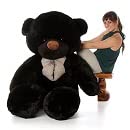 Image of Giant 4 Feet Teddy Bear - 48 Inch Soft Plush Toy Gift for Girls, Boys, Wife or Girlfriend (Black)