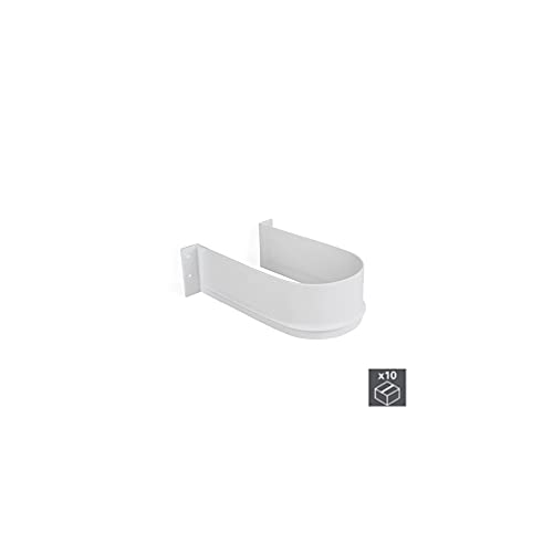 EMUCA - Salva sifón Curvo para cajón de Cocina o baño, Blanco, Lote de 10