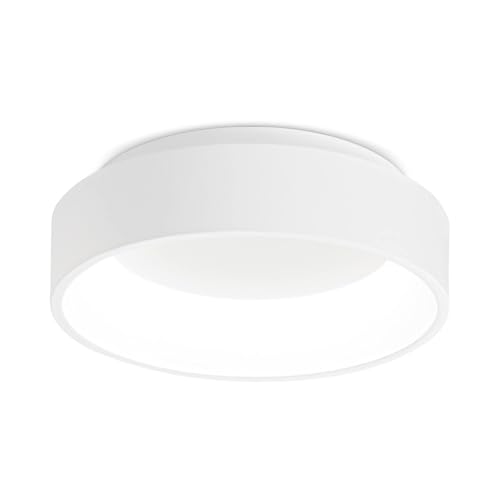 Ideal Lux ZIGGY Rotondo 30cm LED integrato Semi Flush Light bianco, 3000K, non dimmerabile