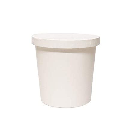 Image of [500 ml, 15 Count, White Disposable Bagasse Paper Container with Lid | Eco-Friendly Bowl /Tub for Picnic, Travel, Food Truck | Ideal for Both Hot & Cold Food
