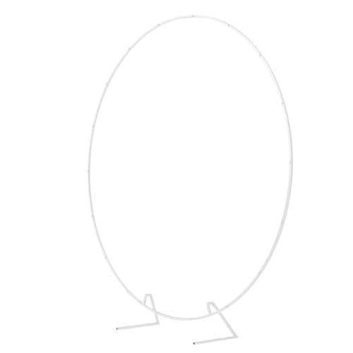 Image of Round Backdrop Stand 7.2FT White Metal Circle Balloon Arch Frame | Metal Circle Backdrop Stand Gold Round Arch for Wedding Birthday Party Bridal Baby Shower Anniversary Event Ceremony