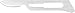 Excelta - 177-15 - Scalpel Blade #15 - Three Star - SS, 0.5" Height, 0.001" Wide, 1.2" Length