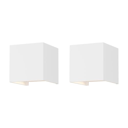 Klighten 2PCS 12W LED Outdoor Wall Lamps, up and Down Adjustable Light Beam,Waterproof IP65 for Outdoor Wall Light, Natural White 4000K-4500K,Indoor Decorative Wall Lamps, White Klighten 2PCS 12W LED Outdoor Wall Lamps, up and Down Adjustable Light Beam,Waterproof IP65 for Outdoor Wall Light, Natural White 4000K-4500K,Indoor Decorative Wall Lamps, White