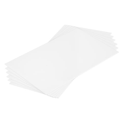 MECCANIXITY ABS Plastic Sheet 10 Inch x 6 Inch x 0.02 Inch ABS Styrene Sheets for Building Model DIY Crafts Panel White 6 Pcs