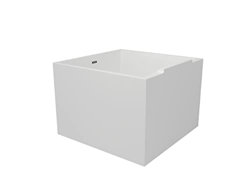 Heatgene 39" Acrylic Freestanding Bathtub Contemporary Soaking Tub Easy To Install Upc Certified Black Drain & Overflow Assembly Included #TOP4