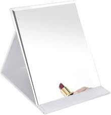 Folding Makeup Mirror with PU Leather Stand, Portable Vanity Mirror for Desk, Travel Cosmetic Mirror, Adjustable Tabletop Dressing Mirror for Makeup Skincare-image-40