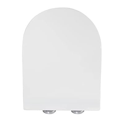 WinZo UF080 18.25" Elongated U Shape Toilet Seat Soft Close Quick Release UF Heavy Duty Bigger Cover White