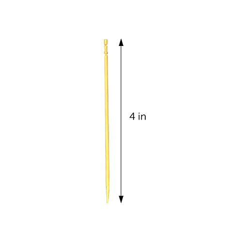 Decorrack 300 Natural Bamboo Skewers, Appetizer Sticks, Mini Picks, 4 Inch (300 Pack) #TOP4