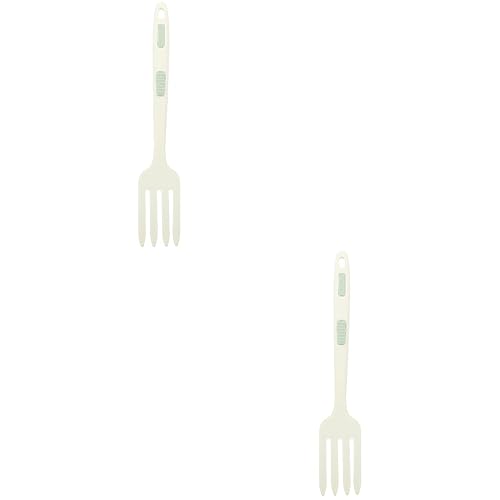 UPKOCH 2 Piezas Tenedor De Espagueti Machucador Tenedor Para Mezclar Cucharas Ranuradas Para Cocinar Tenedor De Ensalada Tenedores y Cucharas Patata Gel De Sílice Tenedor De Mango