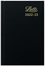 Letts of London Standard Mini Pocket Academic 2022-2023 Week to View Diary - Black