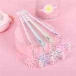 Miniatura 3 de Bolígrafo de tinta de gel con colgante de oso a la deriva, creativo bolígrafo borrable, bolígrafo borrable, bolígrafo de papelería, oso (margarita