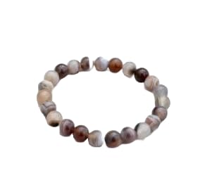 Bracelet agate du Botswana extensible et réglable 17.8cm