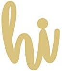 Word Hi Cutout Unfinished Wood Home Decor Hello Greetings Door Hanger MDF Shape Canvas Style 1