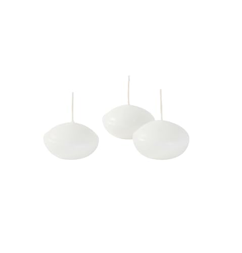 Cereria di Giorgio Risthò Lot de 20 Bougies flottantes, en Cire, Blanches, 4,5 x 4,5 x 2,5 cm