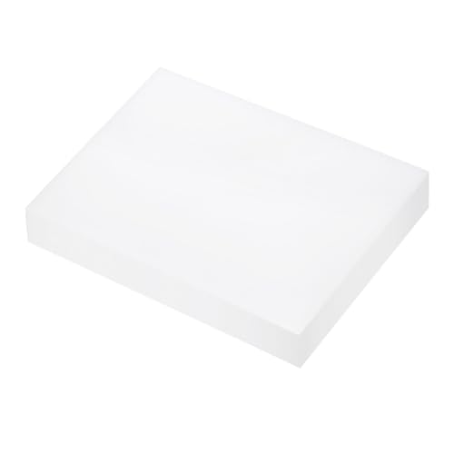 Image of 6 x 8 Inch UHMW Polyethylene Sheets, 1 Inch Thick Ultra High Molecular Weight White Plastic Sheet [for Home, Industrial]