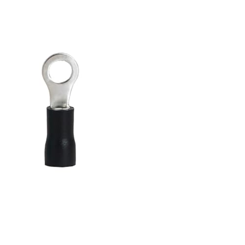 Anneau connecteur de fil isolé RV2-4 noir de haute précision | 100 pcs