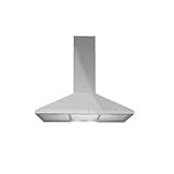Tres velocidades + intensiva TEKA Campana Decorativa Piramidal de 90 cm con motor de doble turbina, Eficiencia Energética D, Acero Inoxidable, 74.9 x 90 x 48 cm