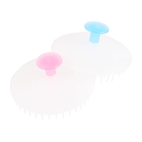 HONITANO 2 piezas Cepillo Masajeador de Cabelludo Cepillo de Champú Ergonómico y Resistente al Agua para Limpieza Corporal Masaje y Cuidado del Cabello para Tipo de Cabello Color Aleatorio
