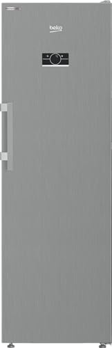 Beko Vollraum-Kühlschrank B7RMLNE446ZXP, 365 l Gesamtrauminhalt, wechselbarer Türanschlag, 35 dB, AeroFlow, Edelstahl-Look