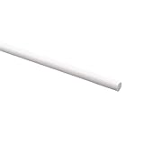 ABS-Kunststoffstangen, Runde Massivstäbe aus ABS, 50 Stück, weiß, 0,5–6 mm x 250(4x250mm)