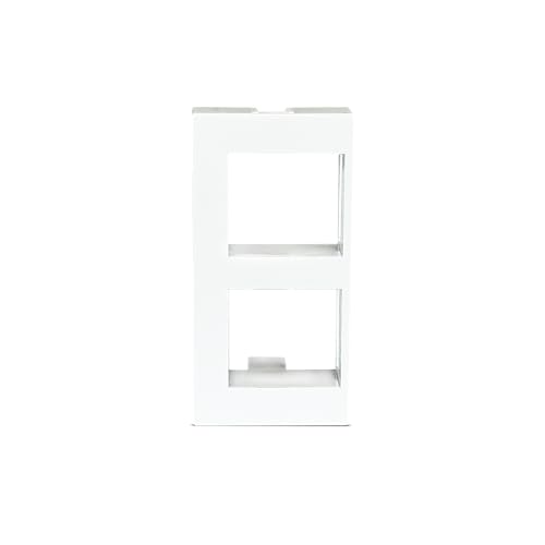 Image of MX RJ45 CAT6 /CAT6A Dual Data Port, 1 Module Network Socket Frame for 45x45 mm European & UK Modular Plates, LAN Ethernet Wall Connector for Structured Cabling Systems, Pack of 2