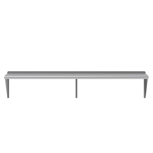 Image of AmGood 18 in. x 72 in. Stainless Steel Wall Shelf | NSF | Metal Shelving | Garage, Laundry, Storage, Utility Room | Restaurant, Commercial Kitchen