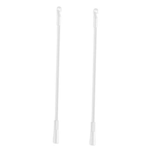 FUNOMOCYA 2pcs Drapery Pull Rod Accessories Silver Curtain Rod Replacement Wand for Blinds