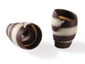 Dobla Belgium Rose Dark/White Chocolate Decor, 180 Count - Gourmet Dessert Toppings