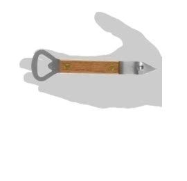 Smart Cook Bottle Opener Can Punch Opener - Dual-Sided Manual Stainless Steel Can Opener With Riveted Wood Handle, Set Of 2 Units #TOP5
