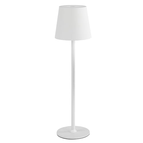 Idena 50124-Lámpara LED táctil, Recargable para Exterior e Interior, lámpara de sobremesa Regulable en Altura en Color Blanco, Multicolor Berlin 50124
