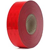 Laxmisafe Reflective Radium Warning Waterproof Tape for Road Safety Purpose Night Safety Sticker High Intensity Conspicuity Red 2 Inch x 50 Meter - Pack of 1 (Red) (B0B87MS74X) Amazon Price History, Amazon Price Tracker