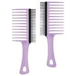 Tangle Teezer | The Wide Tooth Comb for Curly Hair | Double Sided Wide Tooth Detangling Comb for 3c to 4c Hair | Lilac