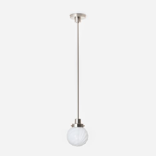 Lampe suspendue rétro Swingbulb nickel mat éclairage Art Déco - 2