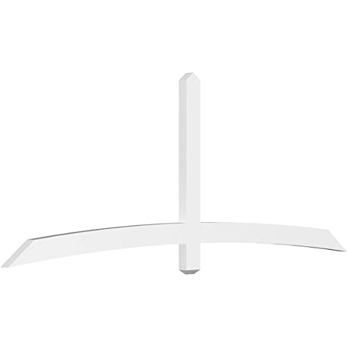 Ekena Millwork GBP096X36X0204BEL00 Bellingham Architectural Grade PVC Gable Brackets 96"W x 36"H x 2"D x 4"F, 9/12 Pitch