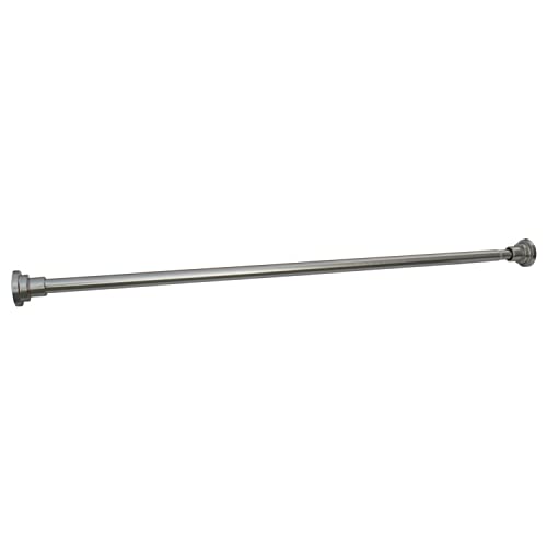 Design House 560912 Classic Adjustable 42 to 72-inch Shower Rod for Bathroom Satin Nickel