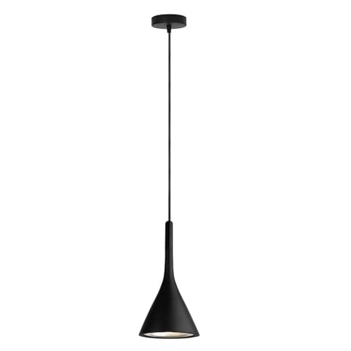 Suspension moderne en résine conique noire pour sublimer l'ambiance de votre cuisine