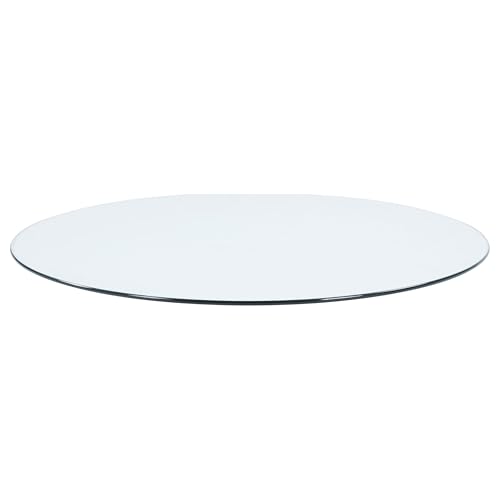 Coaster Home Furnishings - Glass Round Dining Table Top - Contemporary Style, Clear Tempered, 10mm Thick, 1-Inch Beveled Edge, Shatter-Resistant - Dining Room - 54-Inch - Clear - CP54RD-10