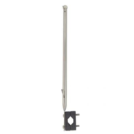 White Water 02917S Stainless Steel Rail Mount Boat Pulpit Staff/Flag Pole (7/8